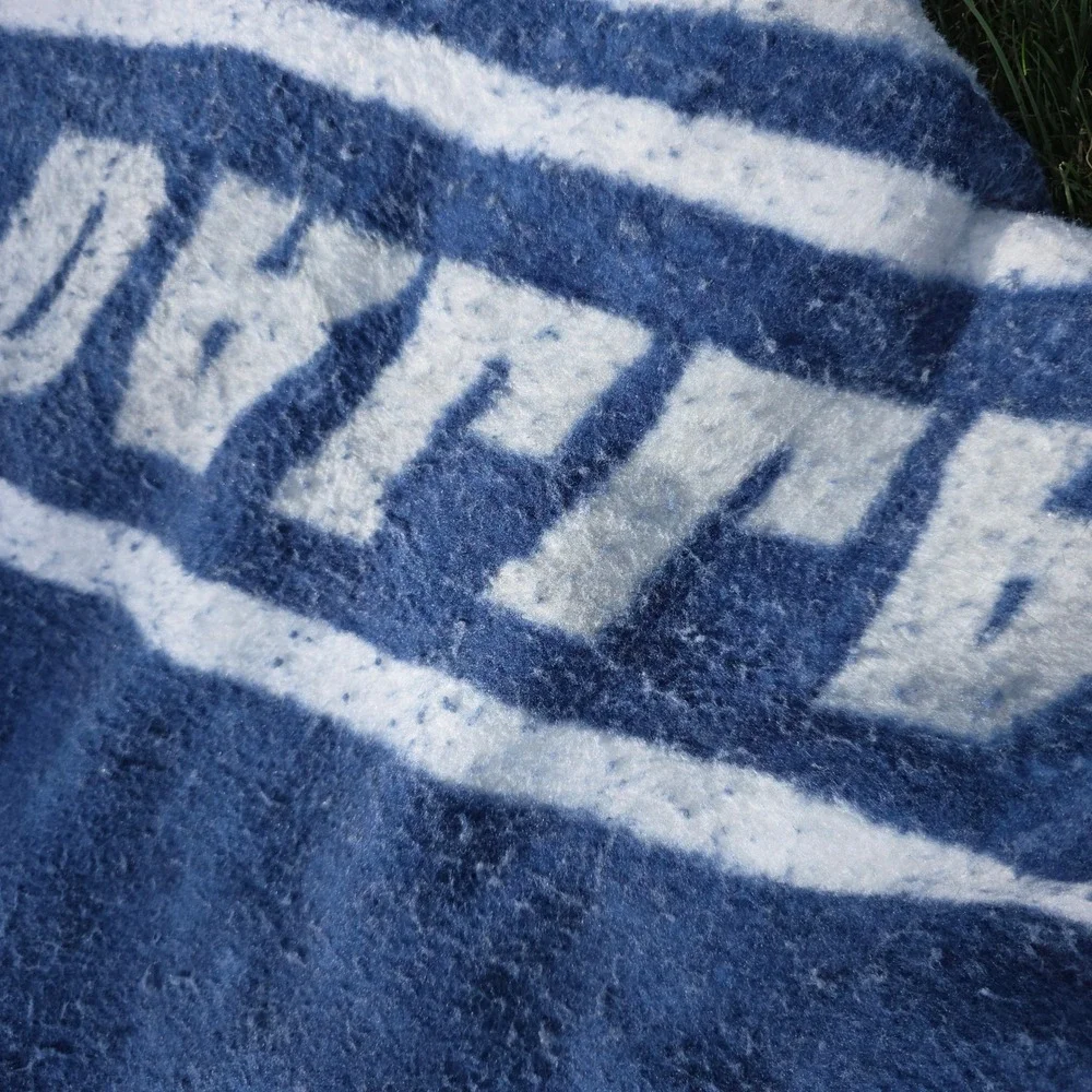 Dallas Cowboys NFL Plush Raschel Throw Blanket Navy Blue Silver 52x72 Football